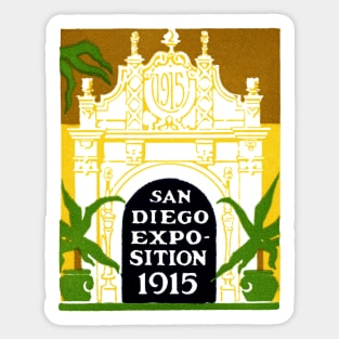 1915 San Diego California Expo Sticker